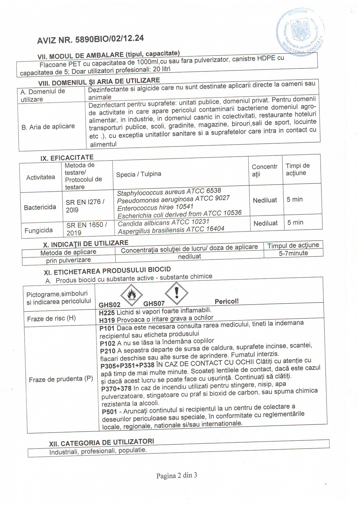 Dezinfectant pentru suprafete Arca Lux,Bidon 20 L