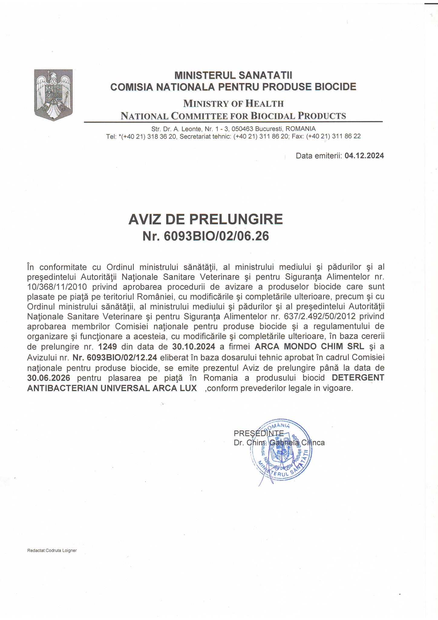Detergent universal antibacterian si de vesela, Produs Biocid, Arca Lux, Bidon 20 L