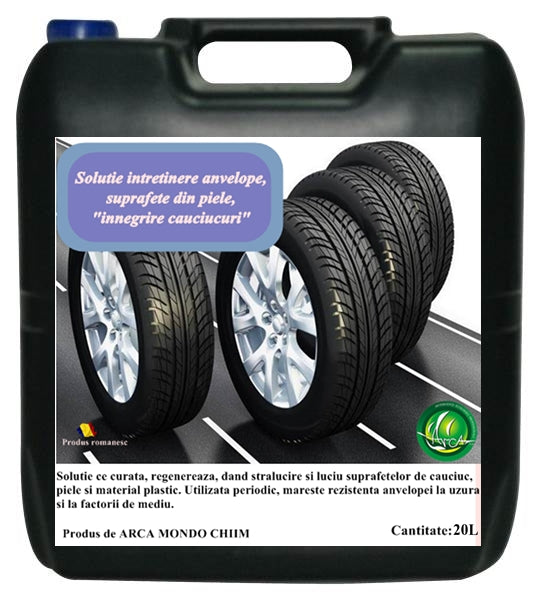 Solutie pentru intretinere anvelope, suprafete din piele, "innegrire cauciucuri" Arca Lux, Bidon 20L
