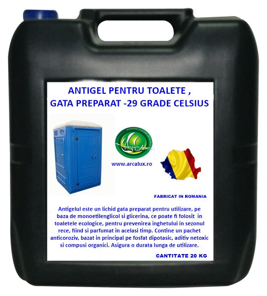 Antigel toalete ecologice -29 grade Celsius Arca Lux, Bidon 20 Kg