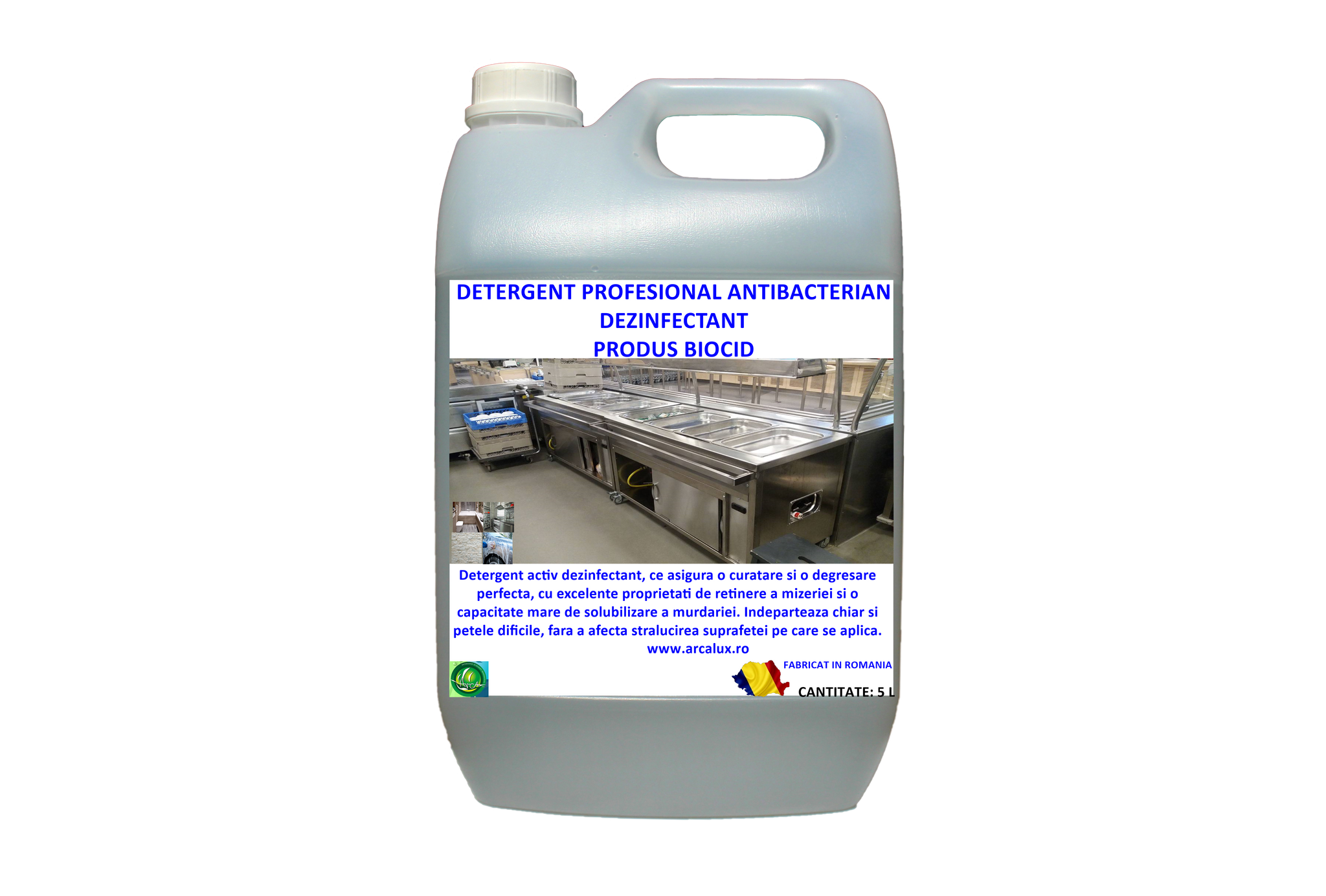 Detergent profesional antibacterian, Produs Biocid, Arca Lux, bidon 5 L