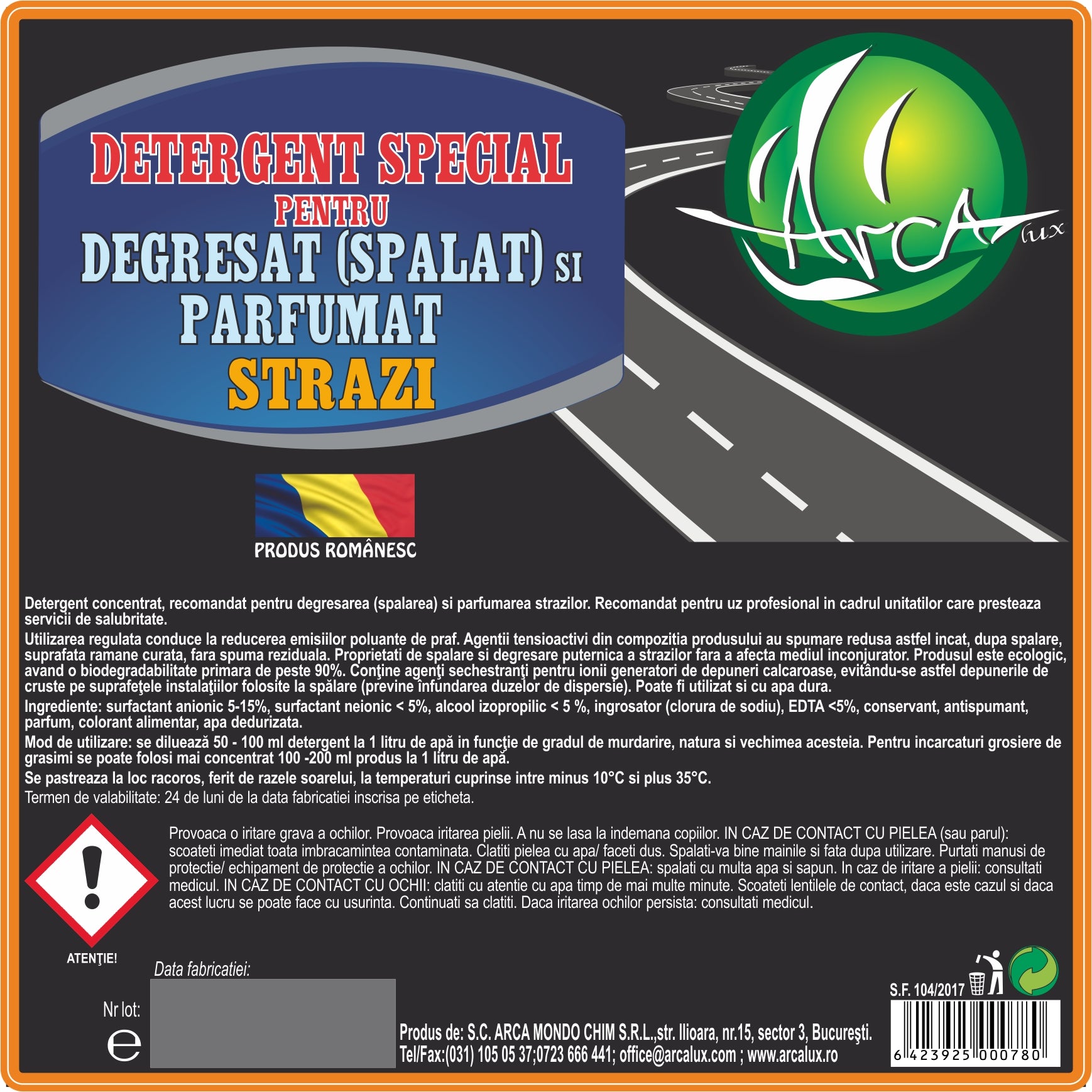 Detergent pentru spalat strazi cu Clor , Bidon 20 kg