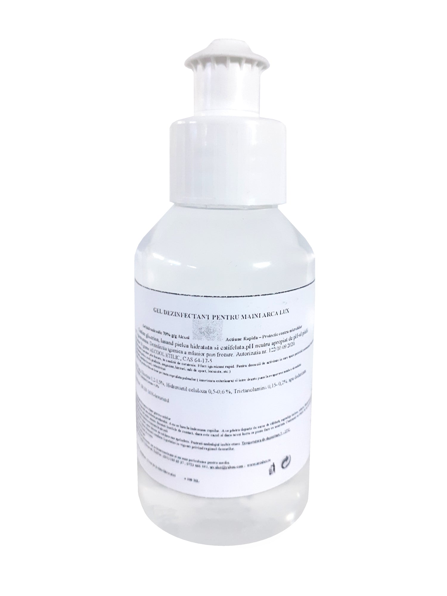 Set dezinfectant 'Biocid' pentru maini Arca Lux,4 buc x 100 ml
